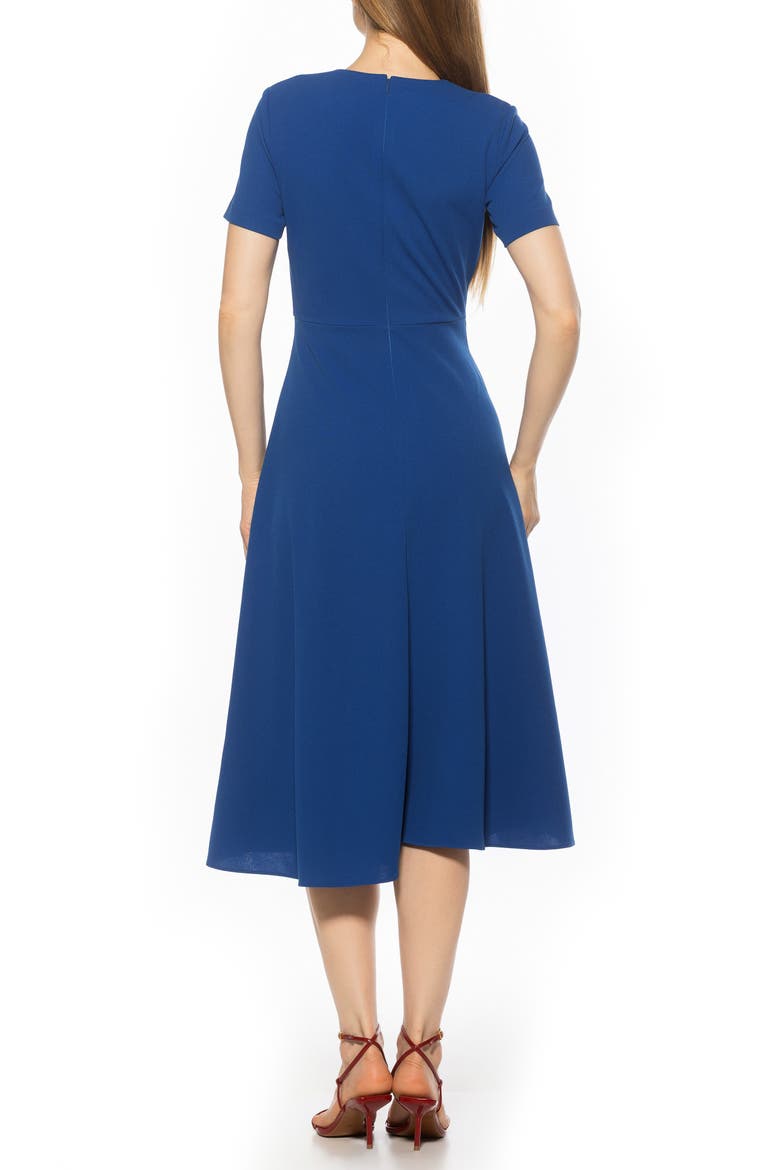 Xi Gathered Waist Midi Dress, Alternate, color, LAPIS