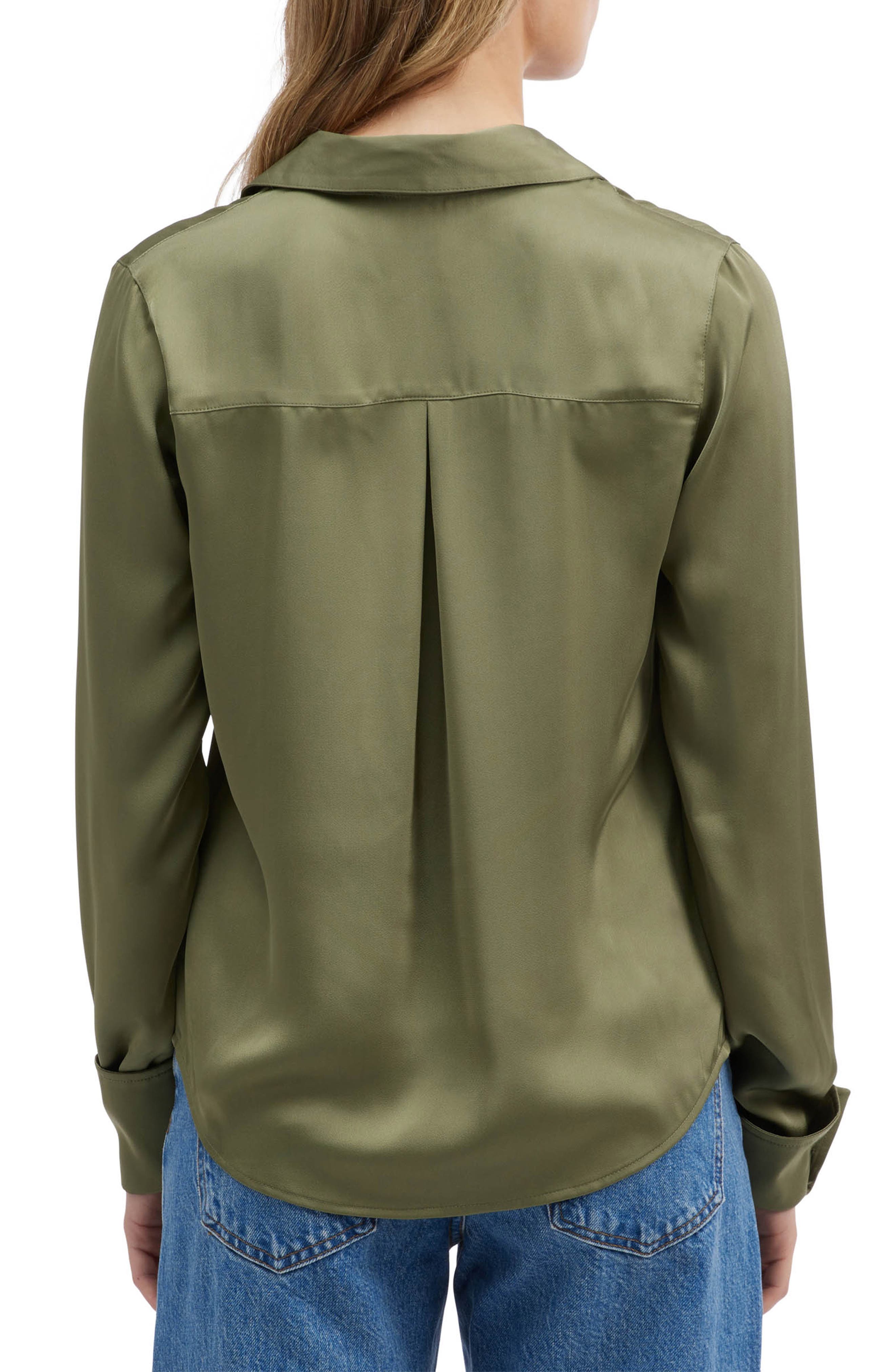 Satin Button-Up Shirt - image 4