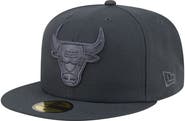 New Era Men's New Era Charcoal Chicago Bulls Tonal Color Pack 59FIFTY Fitted Hat