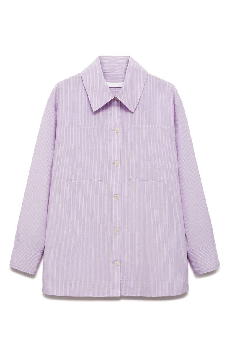 MANGO Stripe Oversize Button-Up Shirt, Main, color, 