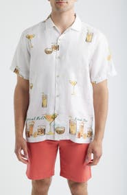 Tommy Bahama Mixers Short Sleeve Linen Button-Up Shirt