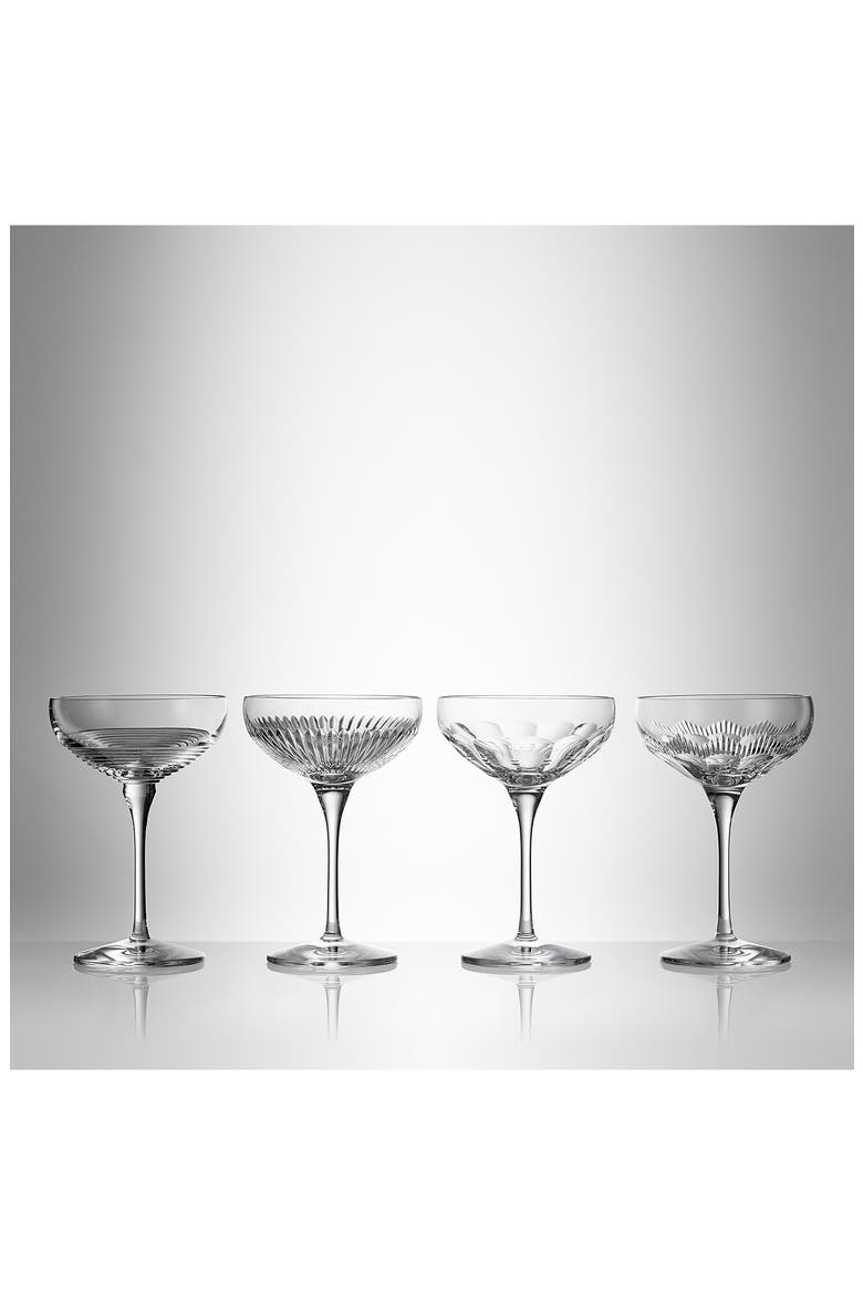 Mixology Mixed Set of 4 Large Coupe Glasses, Alternate, color, NO COLOR