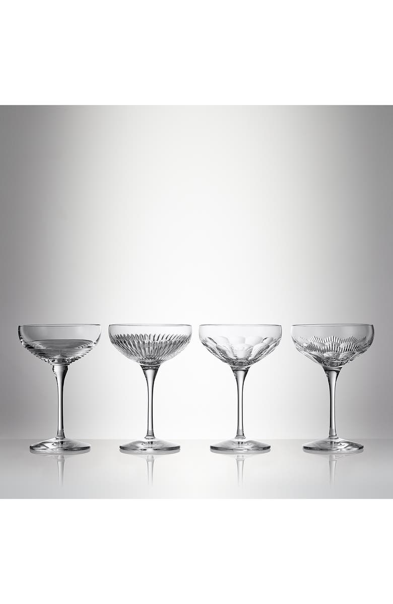 Waterford Mixology Mixed Set of 4 Large Coupe Glasses, Alternate, color,