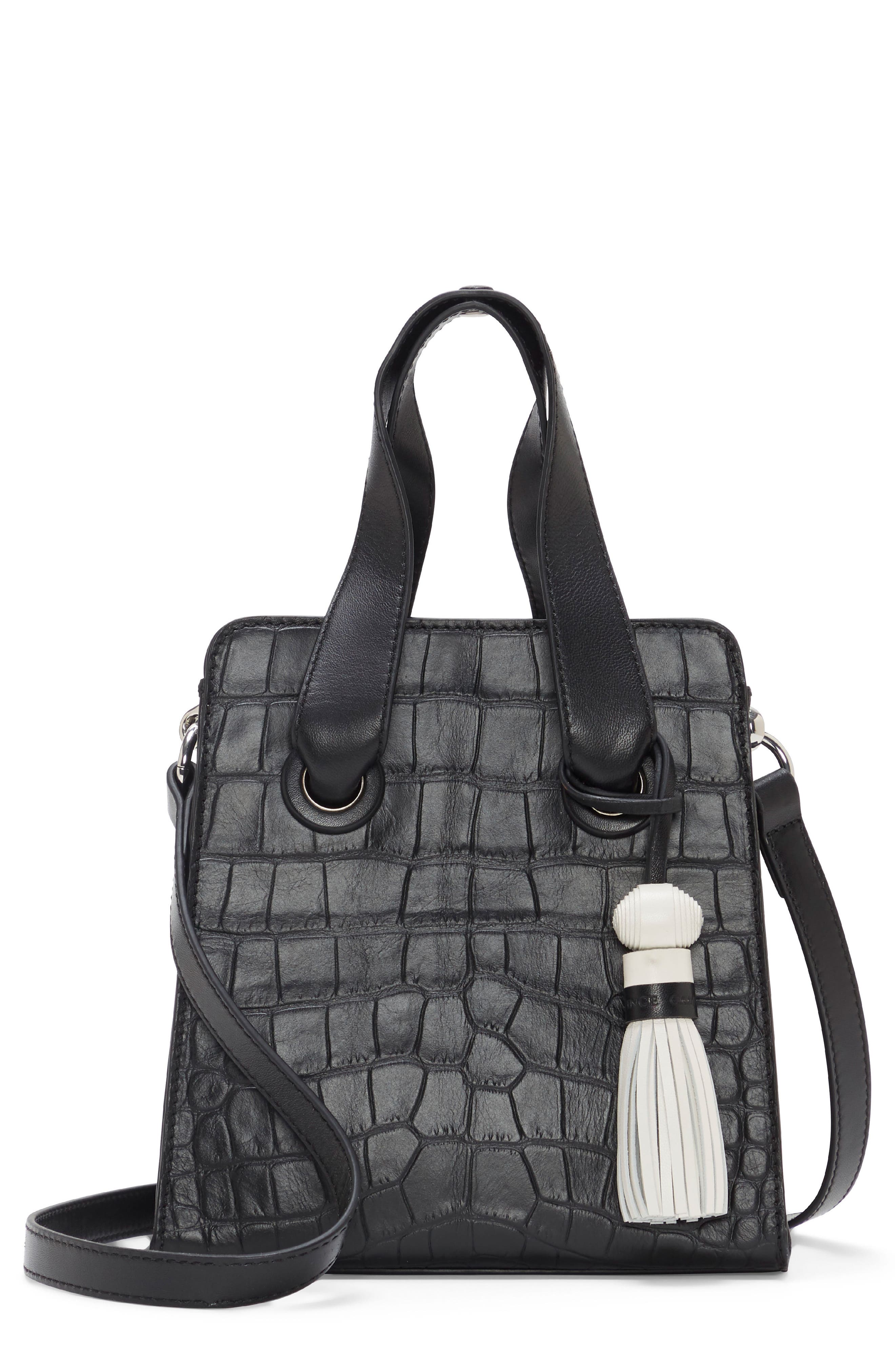 Vince Camuto Small Suni Leather Satchel, Main, color, 