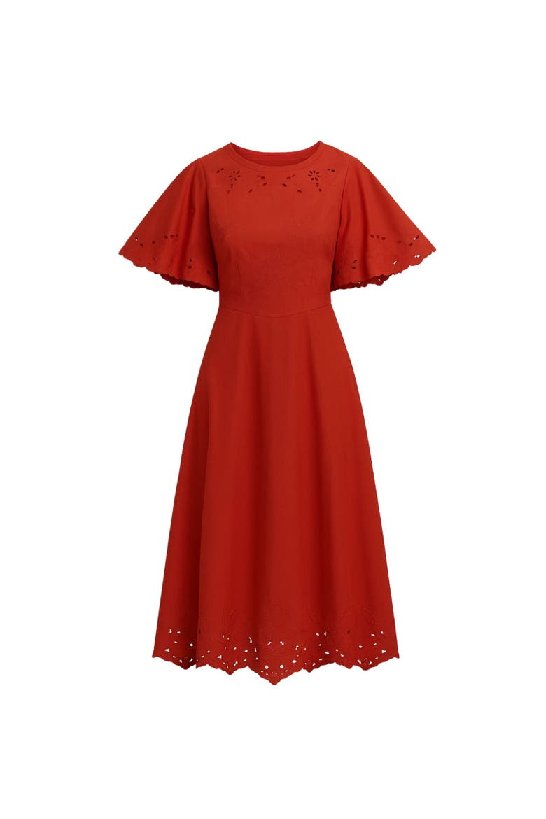Rachelle Dress, Alternate, color, Burnt Sienna