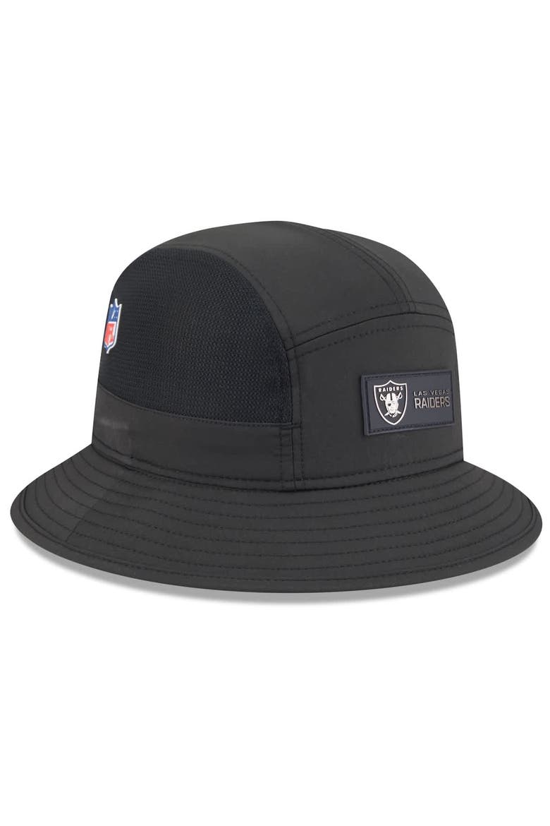 Men's New Era Black Las Vegas Raiders 2025 Sideline  Bucket Hat, Alternate, color, Black
