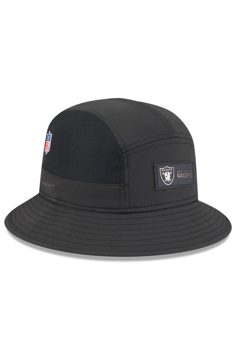 New Era Men's New Era Black Las Vegas Raiders 2025 Sideline Bucket Hat, Alternate, color, Black