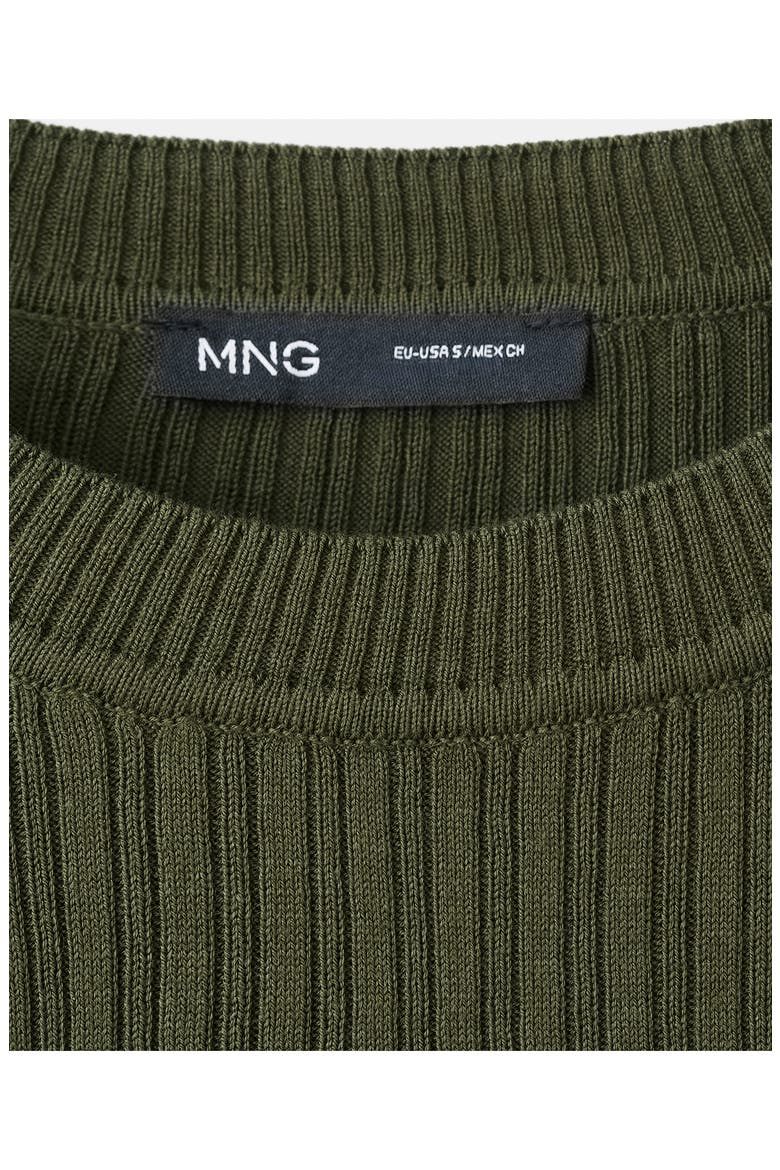 Cotton Blend Rib T-Shirt, Alternate, color, KHAKI GREEN