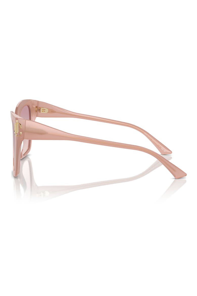 54mm Square Sunglasses, Alternate, color, OPAL PINK / BROWN GRADIENT VIOLET