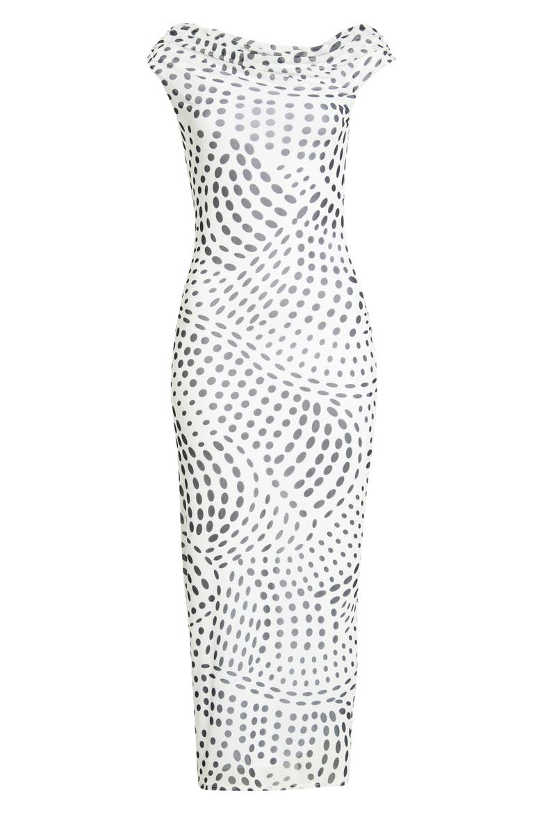 Holden Swirl Dot Print Dress, Alternate, color, NOIR SWIRL DOT
