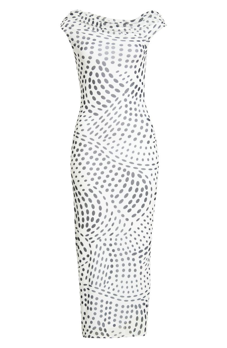 AFRM Holden Swirl Dot Print Dress, Main, color, Noir Swirl Dot