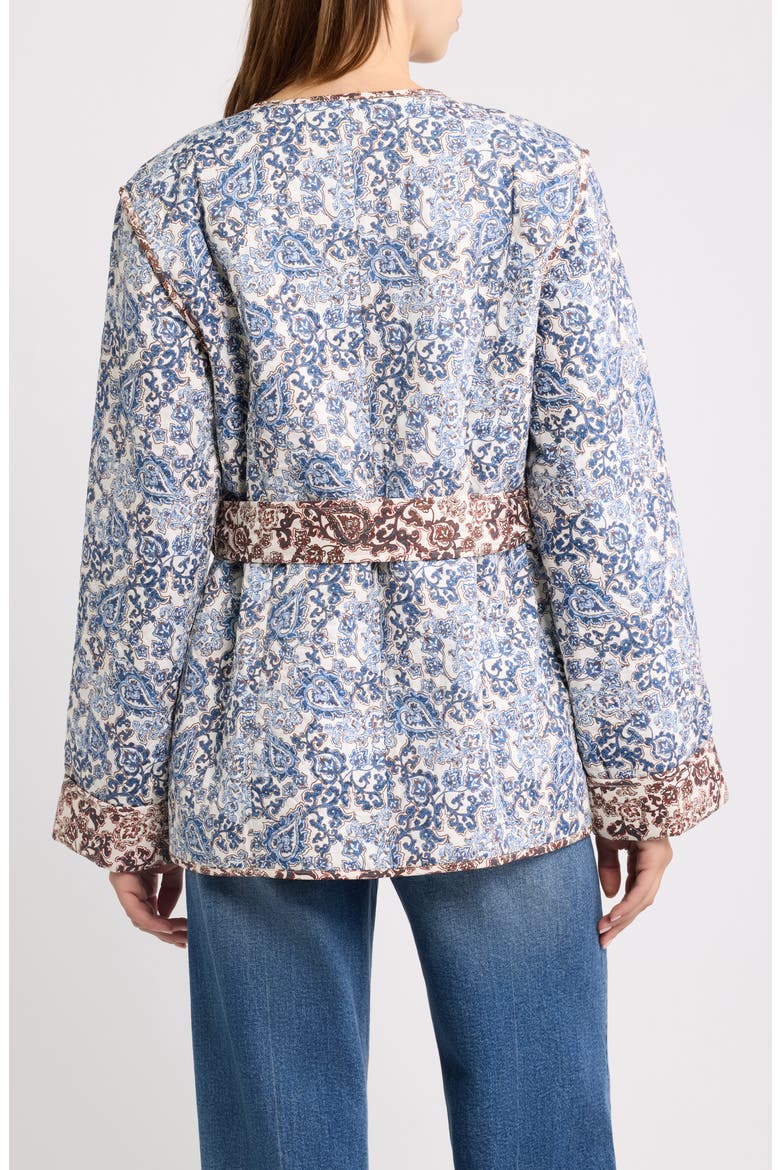 Quilted Belted Jacket, Alternate, color, PAISLEY FLORAL BLOCK