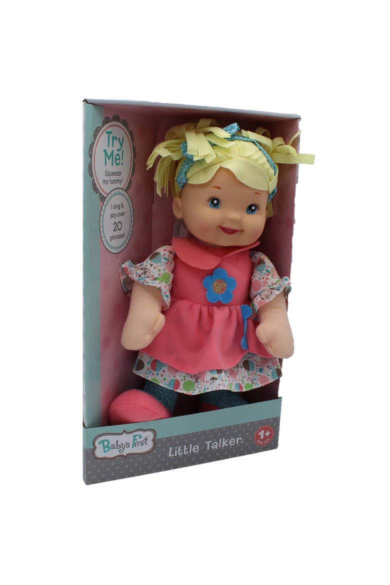 Baby's First 15" Little Talker Doll Blonde with Coral Dress, Alternate, color, Multicolored