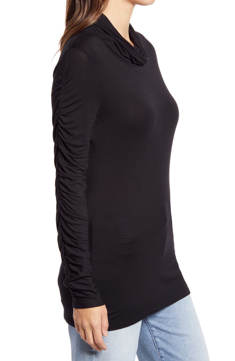 Halogen<sup>®</sup> Draped Turtleneck Top, Alternate, color, 