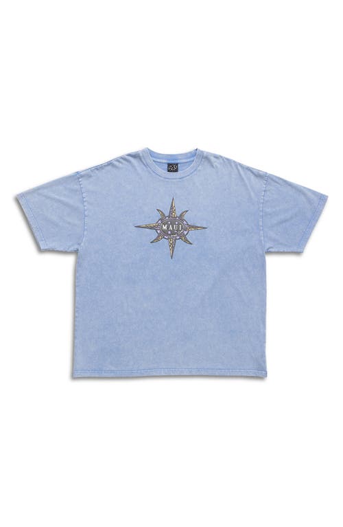 Maui And Sons Maui & Sons Mineral Wash Logo Graphic T-shirt In Blue