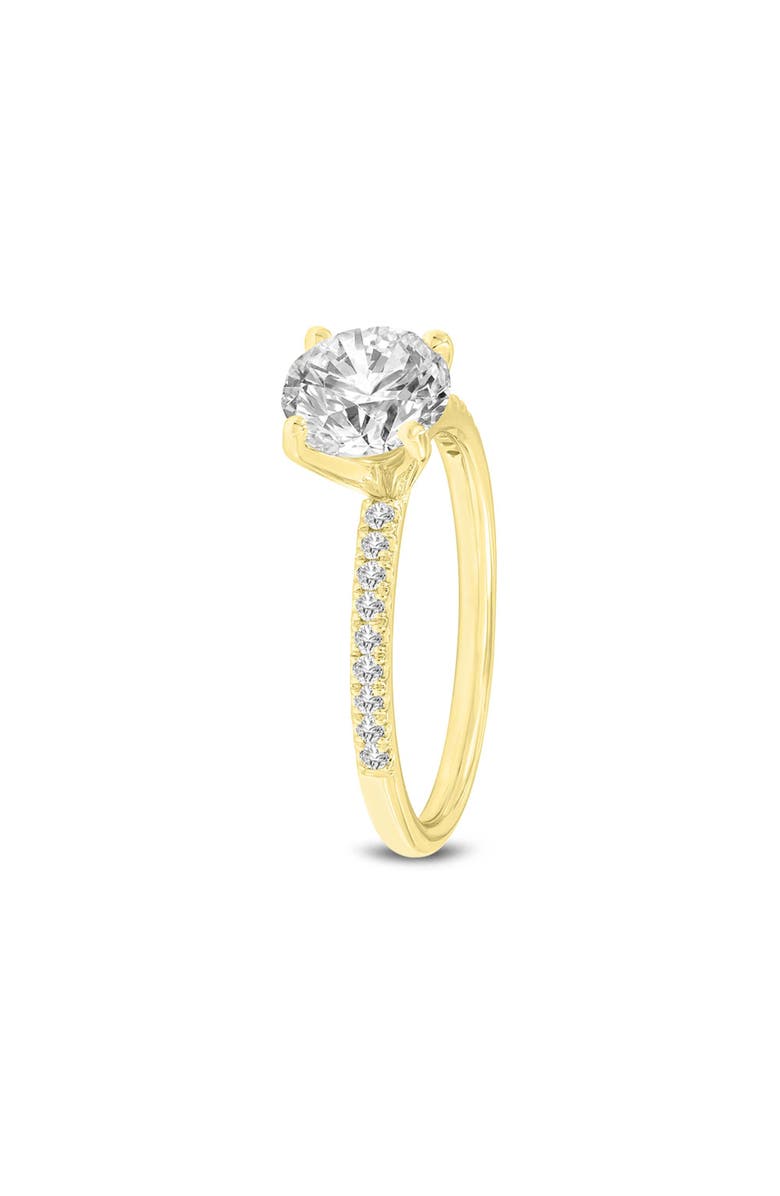 LuvMyJewelry Ivy 14K Yellow Gold Round Cut Lab Grown Diamond  Engagement Ring - 3.1 Ct, Alternate, color, 14K Yellow Gold