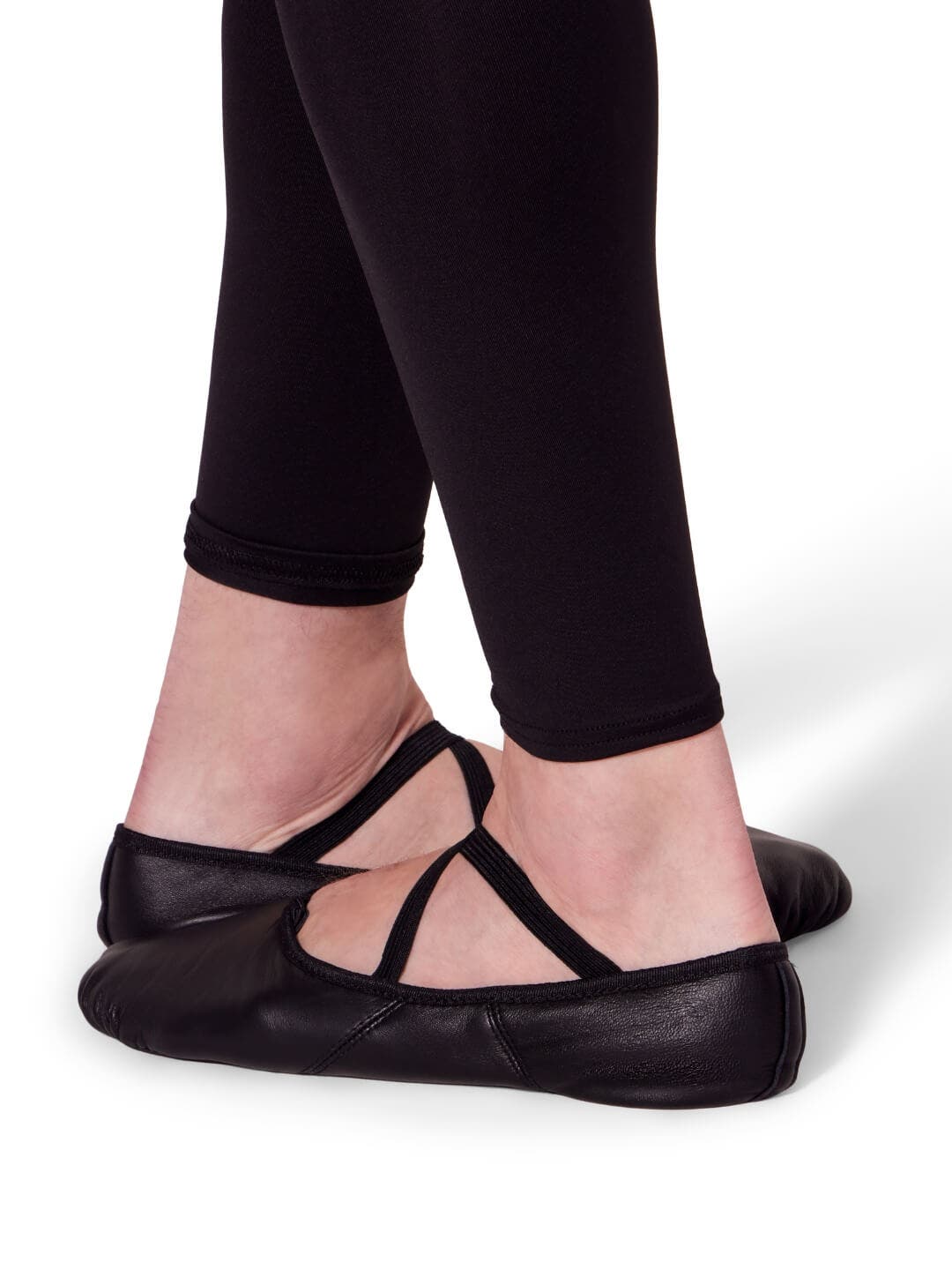 Men's Leather Romeo Ballet Shoe, Alternate, color, black