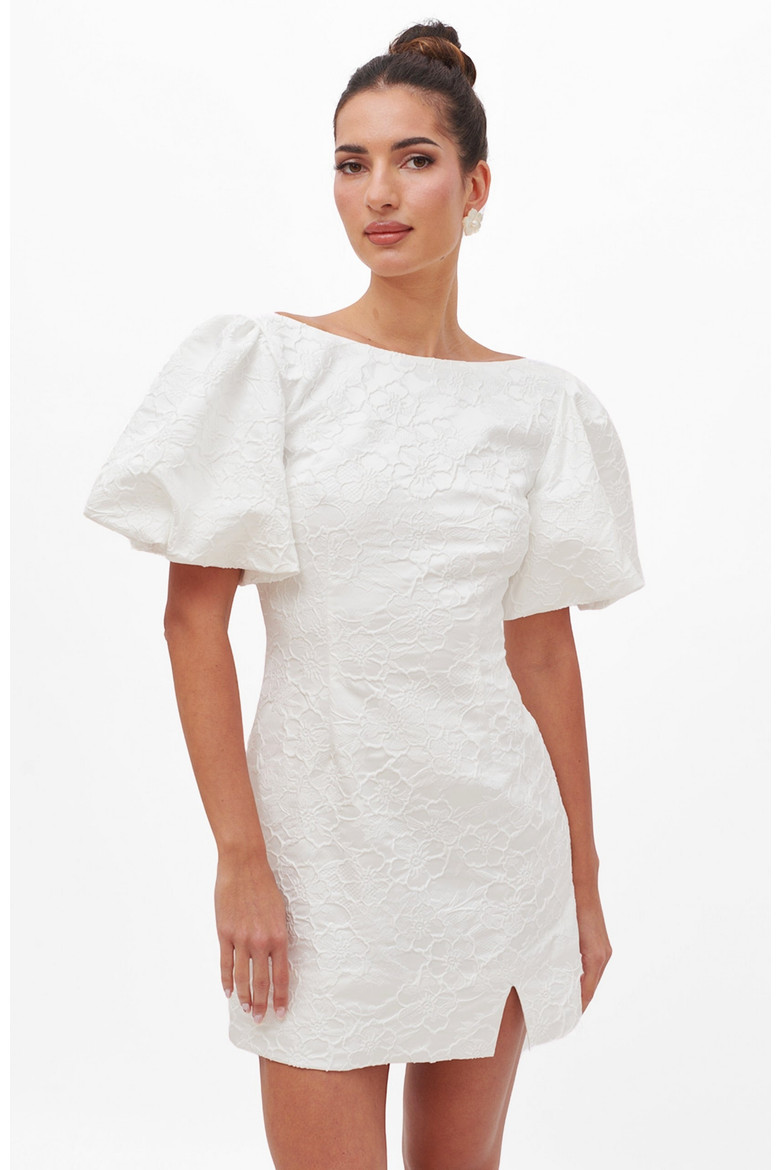 Kenza Dress, Alternate, color, Ecru