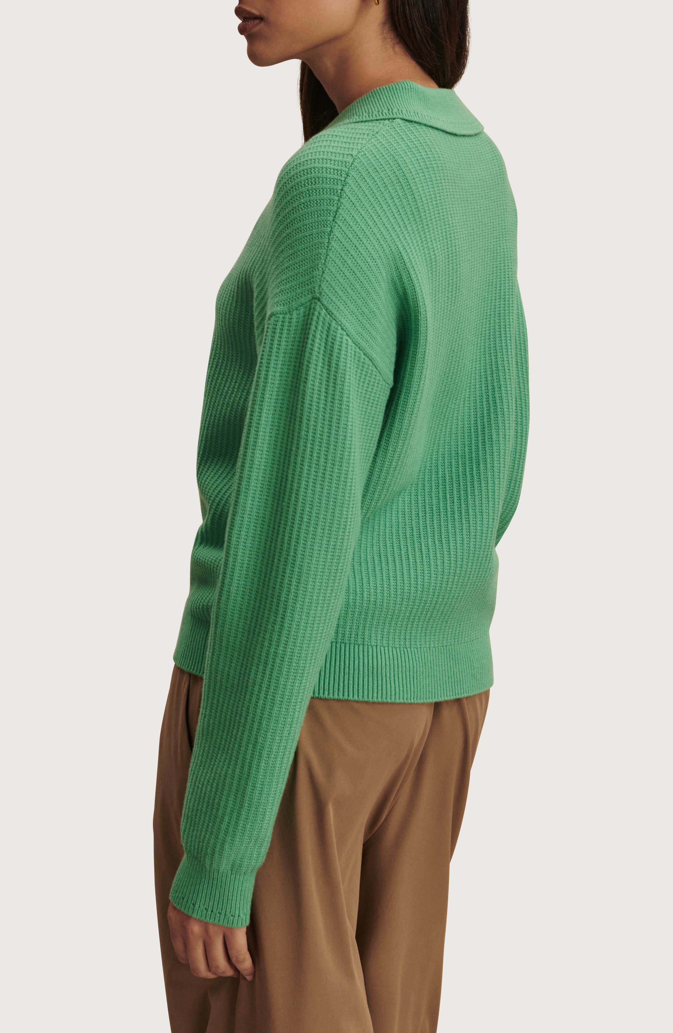 Marlie Half Placket Knit Polo Sweater - image 2