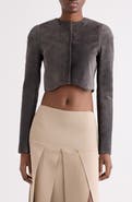 Alaïa Crop Suede Jacket