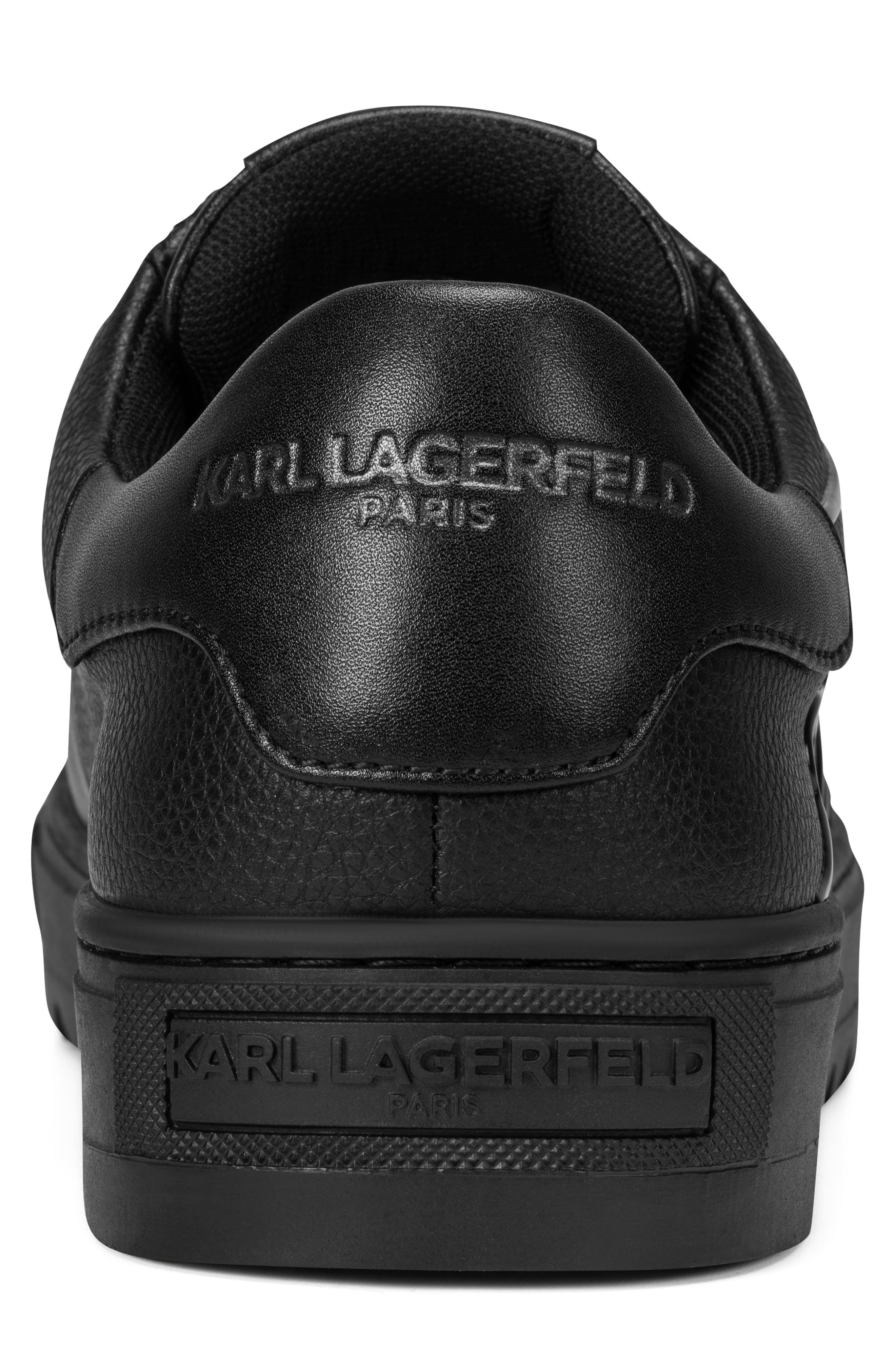 Matheo Leather Sneaker, Alternate, color, BLACK