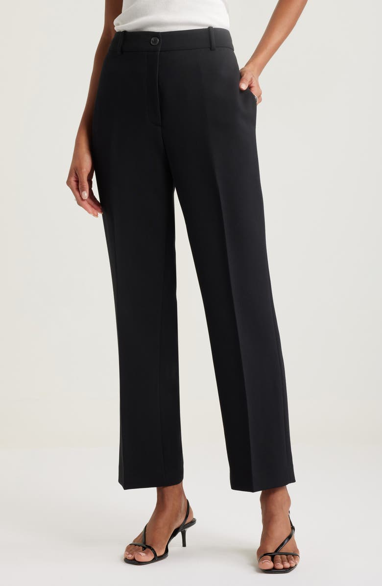 Open Edit The Icon Straight Leg Pants, Main, color, Black