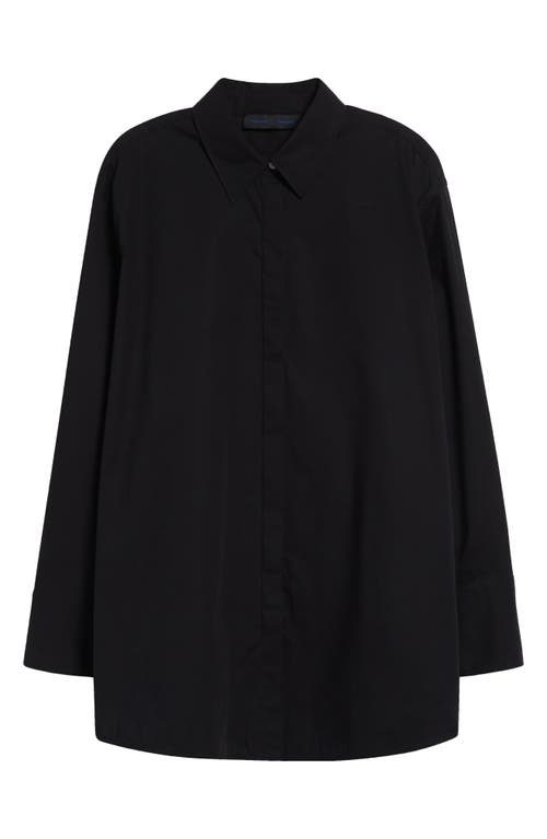 Proenza Schouler Addy Cotton Stretch Poplin Button-up Shirt In Black