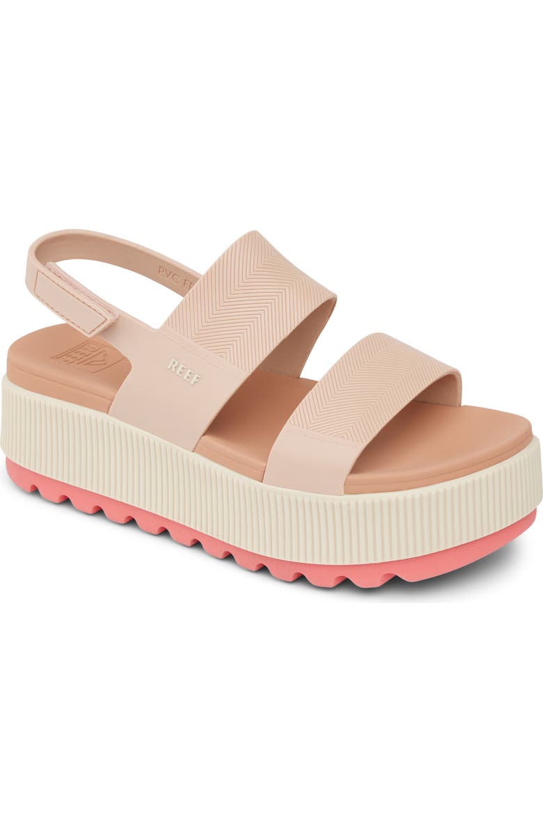 Reef Water Vista Platform Slingback Sandal, Main, color, Sunset Coral