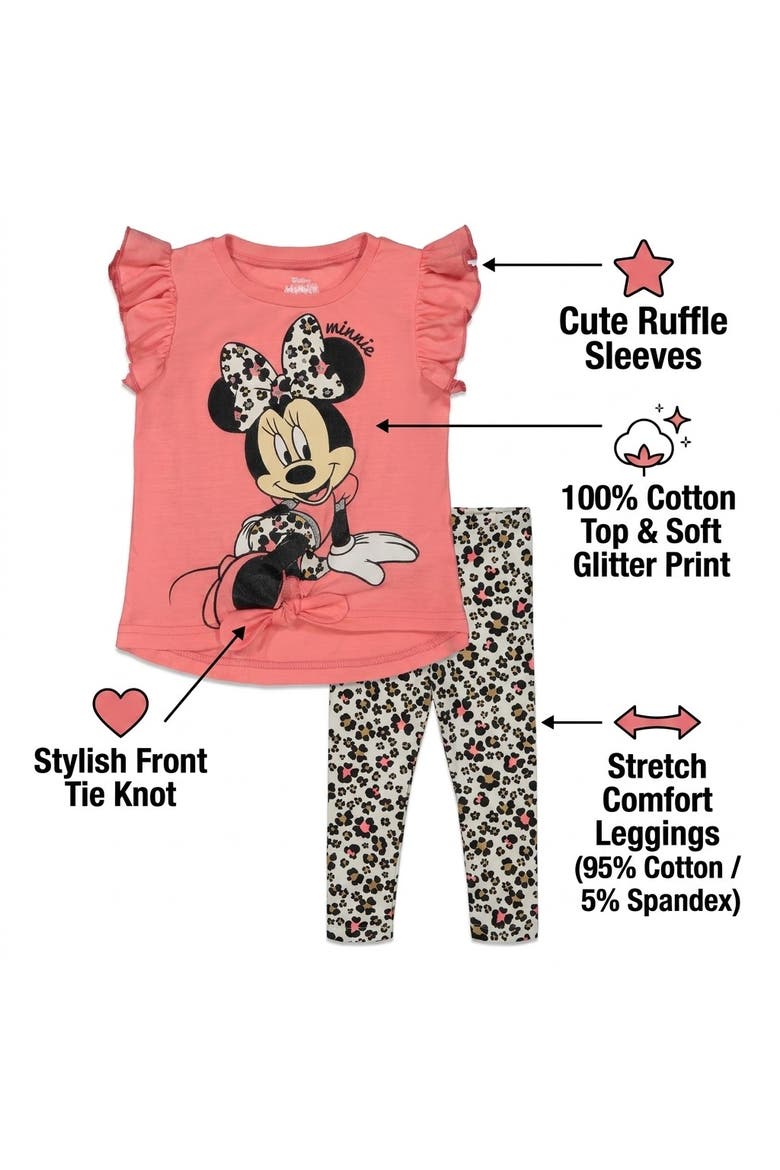 Minnie Mouse 2-Piece T-Shirt and Leggings Set, Alternate, color, Pink Ivory Floral
