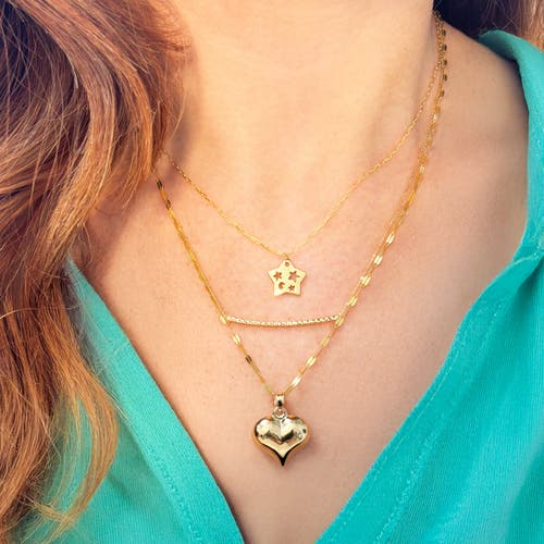 The Lovery Fine Jewelry Sparkle Cut Bar Necklace In Gold