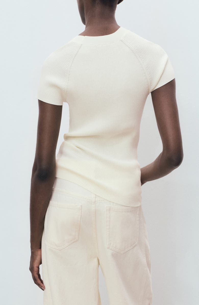 MANGO Rib Sweater, Alternate, color, Ecru