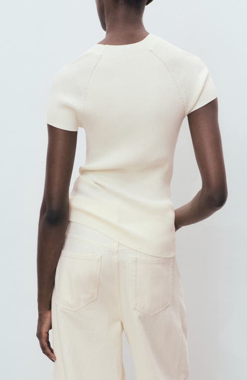 Mango Rib Sweater In White