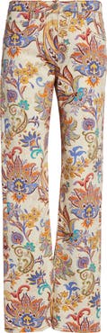 Etro Paisley Straight Leg Pants