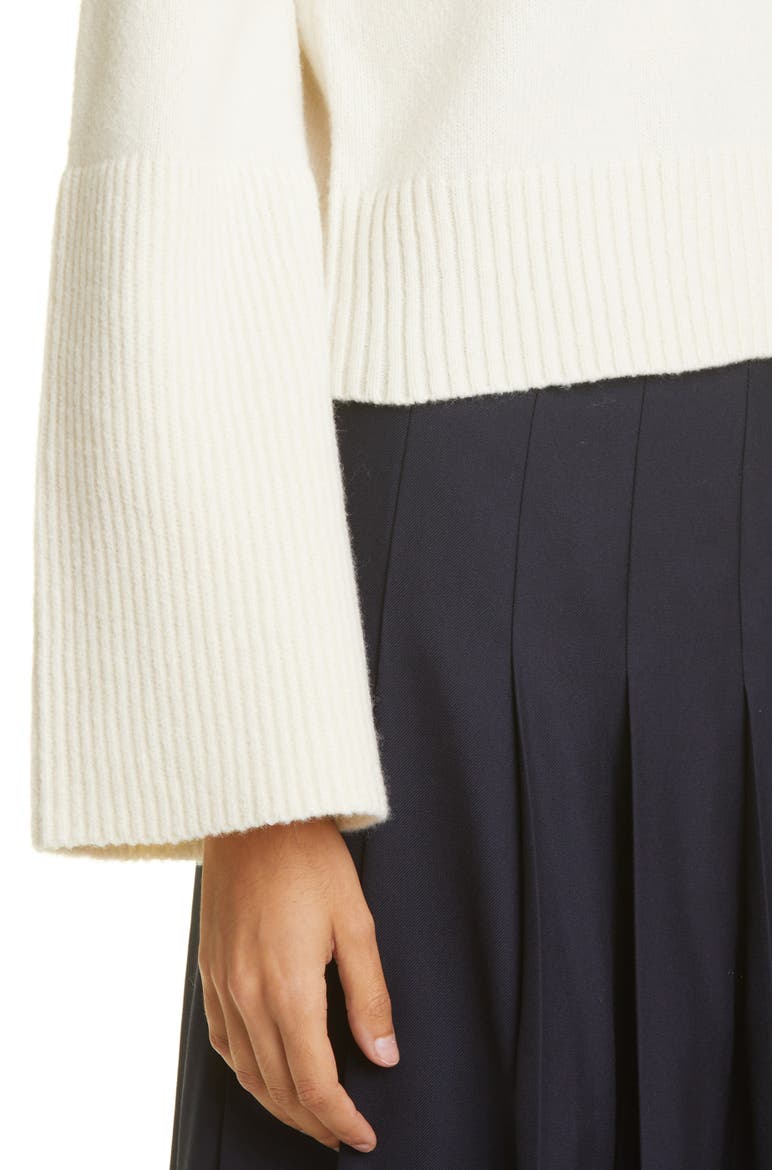 Clover Merino Wool Blend Crop Sweater, Alternate, color, NATURAL