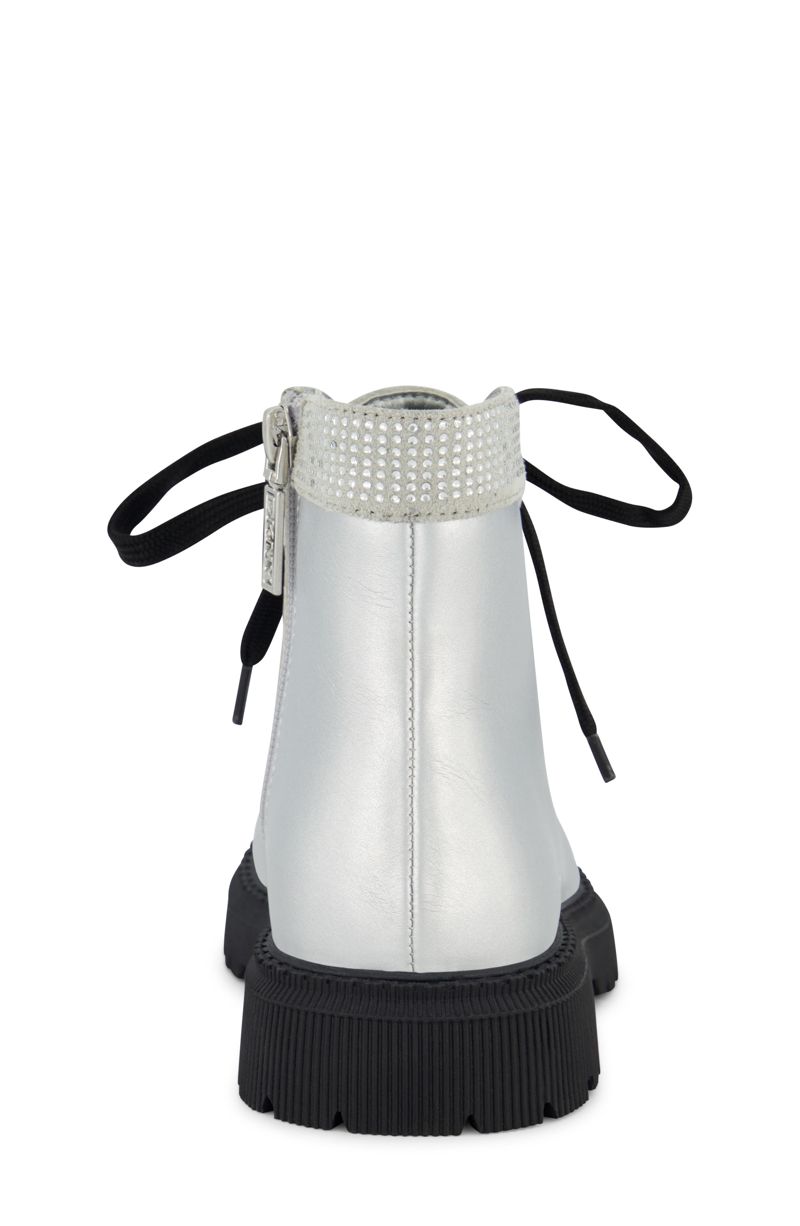 DKNY Kids' Ava Arlyn Crystal Combat Boot, Alternate, color, 