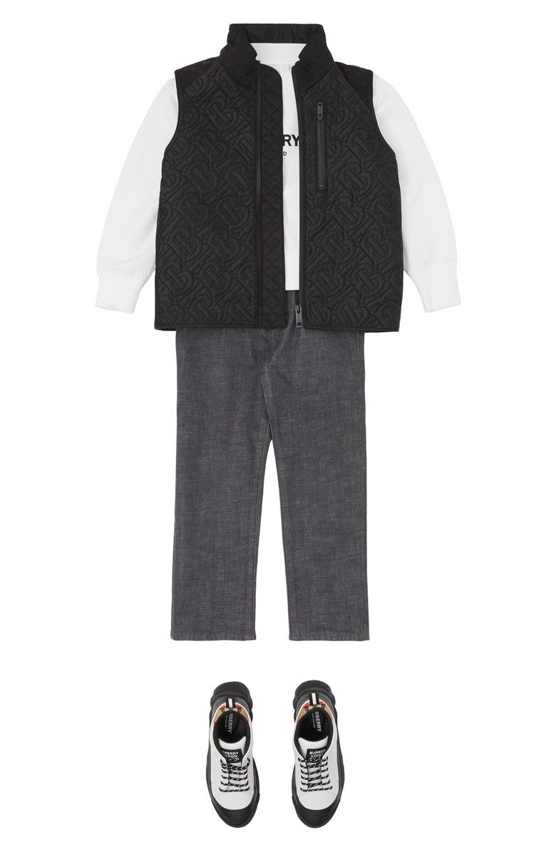 Burberry Kids' Giaden TB Monogram Quilted Vest, Alternate, color, 