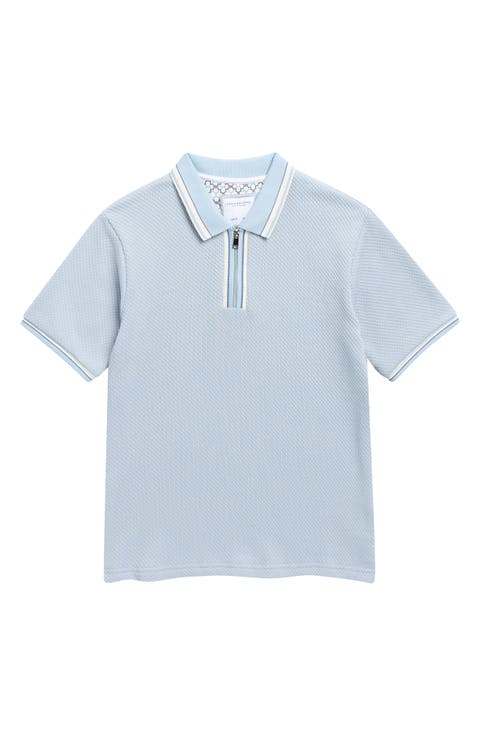 Kids' Tipped Quarter Zip Polo (Big Kid)