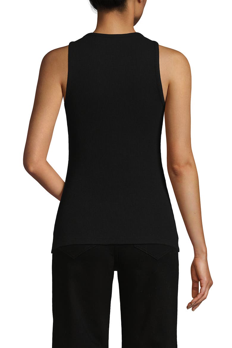 Drapey Rib Tank, Alternate, color, Black