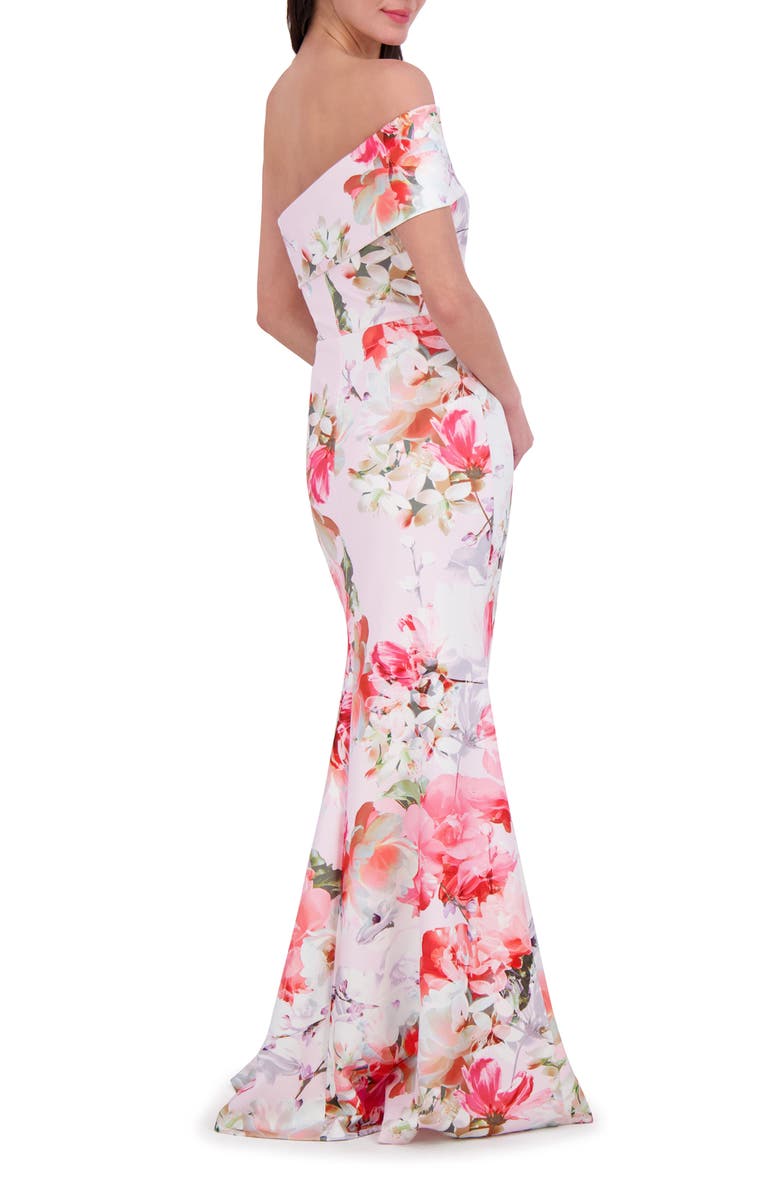 Eliza J Floral Off the Shoulder Mermaid Gown, Alternate, color,