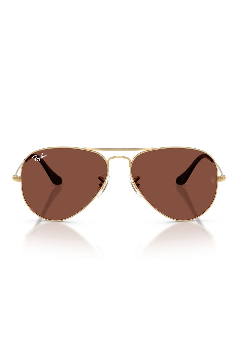 58mm Aviator Sunglasses, Main, color, ARISTA / RED