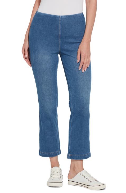 Lysse Ally Pull On Stretch Denim Bootcut Jean White