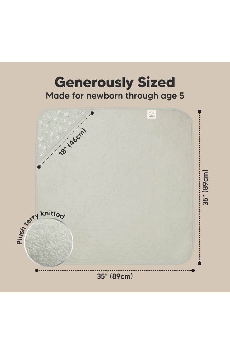 KeaBabies Luxe Baby Hooded Towel, Alternate, color, Serenity