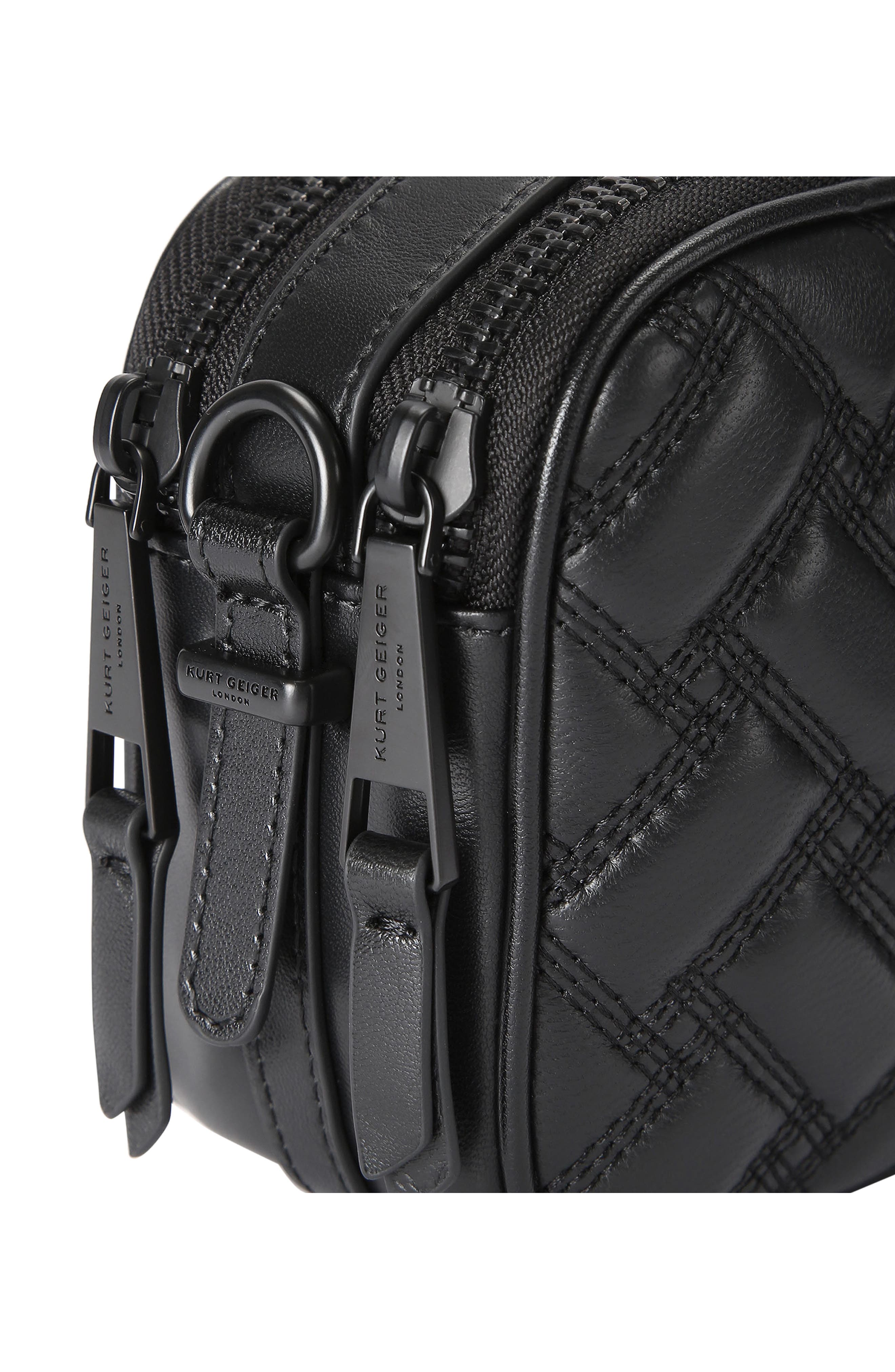 Kurt Geiger London Small Kensington Leather Camera Bag, Alternate, color, Black