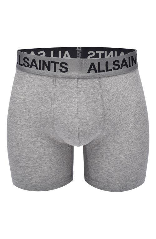 Allsaints 3-pack 5-inch Contour Pouch Boxer Briefs In Grey Multi