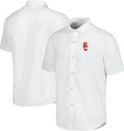 Tommy Bahama Men's Tommy Bahama White USC Trojans Coconut Point Palm Vista IslandZone Camp Button-Up Shirt