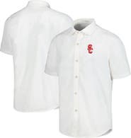 Tommy Bahama Men's Tommy Bahama White USC Trojans Coconut Point Palm Vista IslandZone Camp Button-Up Shirt