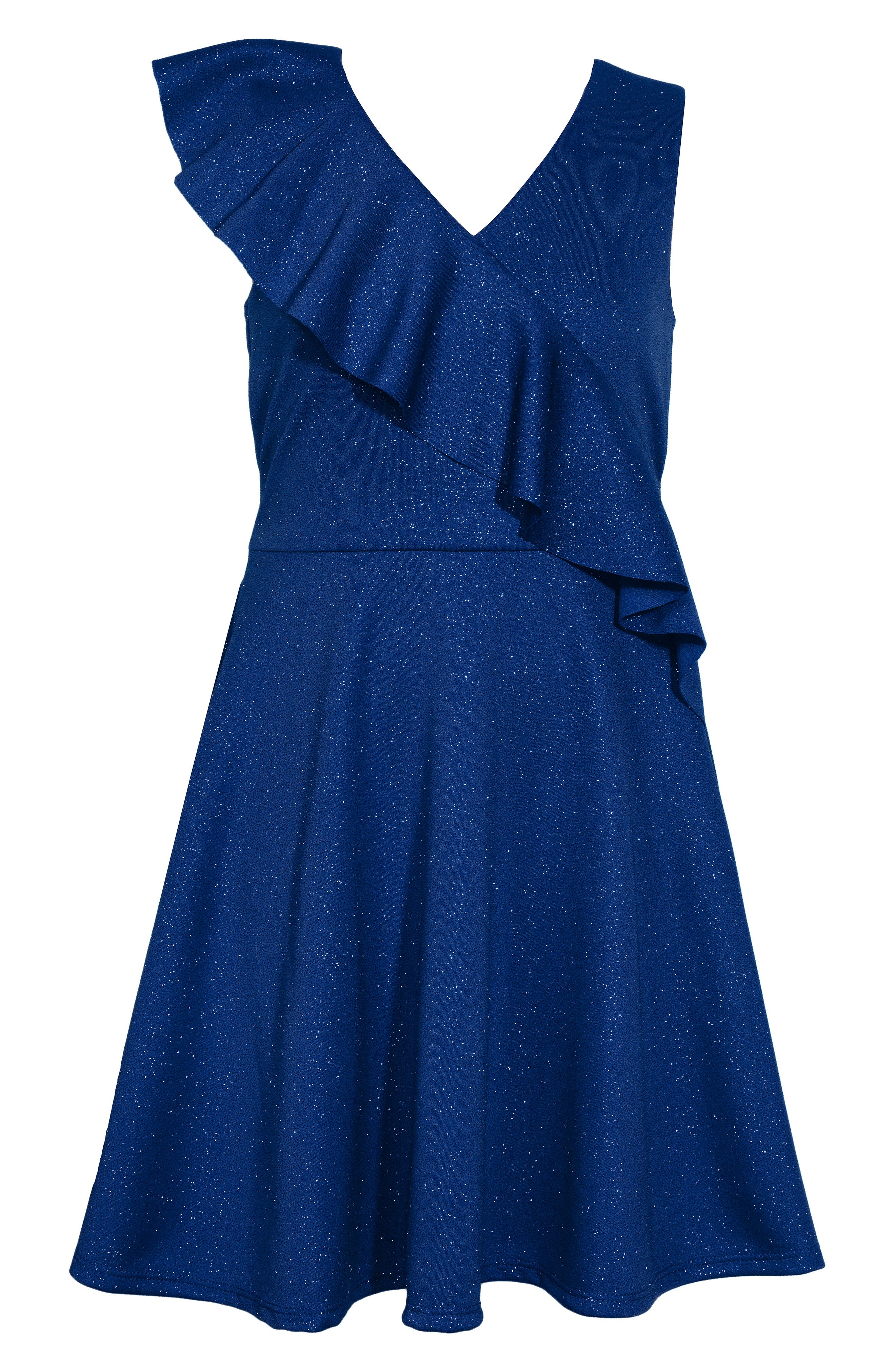 Bonnie Jean Kids' Asymmetric Ruffle Skater Dress