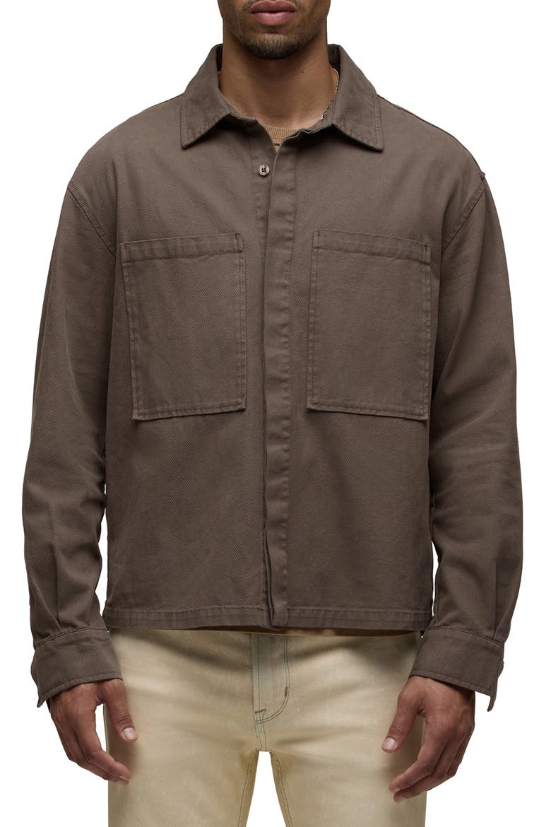 Relaxed Long Sleeve Overshirt Jacket, Main, color, CANTEEN
