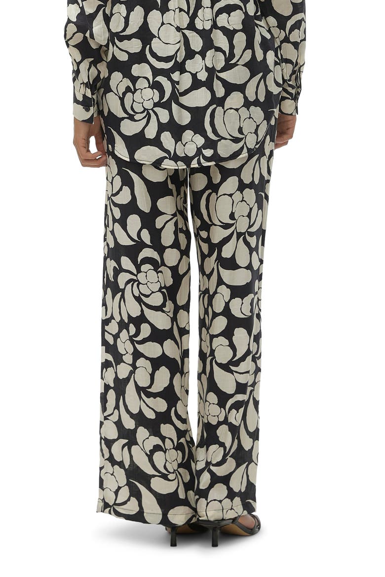 Gaja Print Wide Leg Pants, Alternate, color, BLACK AOP GAJA