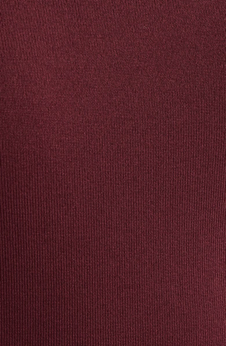 ZOE AND CLAIRE Mock Neck Short Sleeve Sweater Dress, Alternate, color, Burgundy